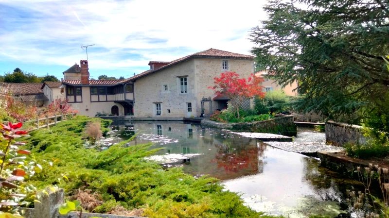 Magnifique Ancient Moulin Historique en Pierre, Au Cœur d'un Village, Dépendances, Vue sur la Rivière – Lizant (Vienne)